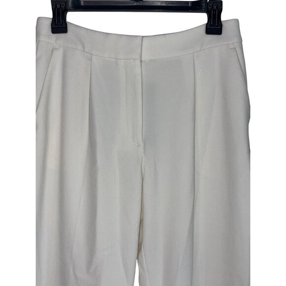 SANS FAFF Pin Tuck Palazzo Pants in White Small New Womens Tailored Trousers - Picture 6 of 13